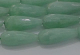 CTR98 15.5 inches 8*20mm faceted teardrop jade gemstone beads