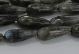 CTR99 15.5 inches 8*20mm faceted teardrop labradorite beads