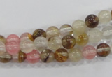 CTS02 15.5 inches 6mm round tigerskin glass beads wholesale