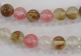 CTS03 15.5 inches 8mm round tigerskin glass beads wholesale