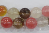 CTS05 15.5 inches 12mm round tigerskin glass beads wholesale