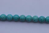 CTU01 15.5 inches 4mm round blue turquoise strand beads Wholesale