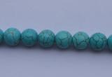 CTU03 15.5 inches 8mm round blue turquoise strand beads Wholesale