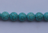 CTU05 15.5 inches 12mm round blue turquoise strand beads Wholesale