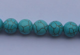 CTU06 15.5 inches 14mm round blue turquoise strand beads Wholesale