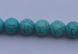 CTU07 15.5 inches 16mm round blue turquoise strand beads Wholesale