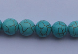 CTU08 15.5 inches 18mm round blue turquoise strand beads Wholesale