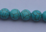 CTU10 15.5 inches 25mm round blue turquoise strand beads Wholesale