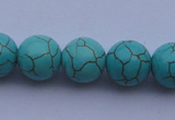 CTU11 15.5 inches 30mm round blue turquoise strand beads Wholesale