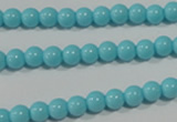 CTU1210 15.5 inches 4mm round synthetic turquoise beads