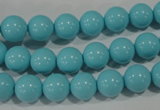 CTU1214 15.5 inches 12mm round synthetic turquoise beads