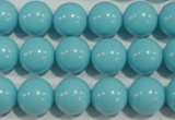 CTU1215 15.5 inches 14mm round synthetic turquoise beads