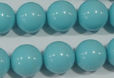 CTU1216 15.5 inches 16mm round synthetic turquoise beads