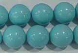 CTU1217 15.5 inches 18mm round synthetic turquoise beads