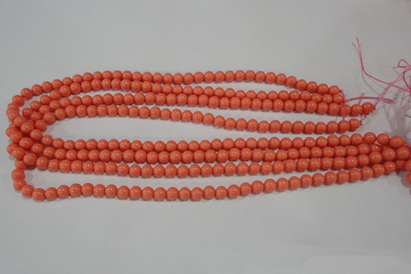 CTU1312 15.5 inches 6mm round synthetic turquoise beads