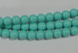 CTU1381 15.5 inches 5mm round synthetic turquoise beads