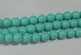 CTU1382 15.5 inches 6mm round synthetic turquoise beads