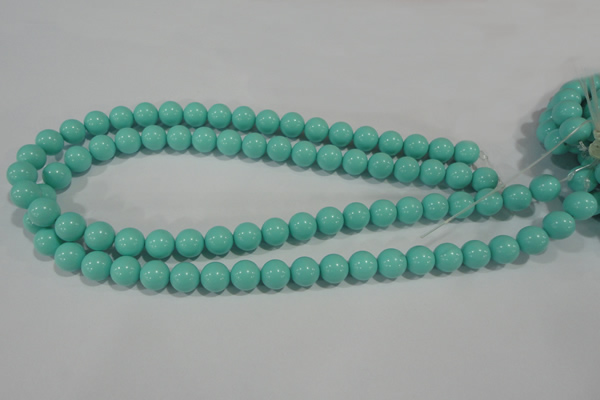 CTU1384 15.5 inches 10mm round synthetic turquoise beads