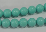 CTU1385 15.5 inches 12mm round synthetic turquoise beads