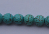 CTU14 15.5 inches 10mm faceted round blue turquoise beads Wholesale