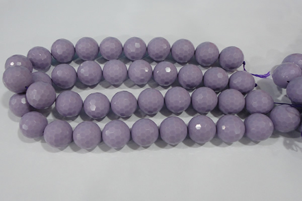 CTU1413 15.5 inches 10mm faceted round synthetic turquoise beads