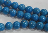 CTU1620 15.5 inches 4mm round synthetic turquoise beads