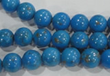 CTU1621 15.5 inches 6mm round synthetic turquoise beads