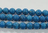 CTU1622 15.5 inches 8mm round synthetic turquoise beads