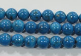 CTU1623 15.5 inches 10mm round synthetic turquoise beads