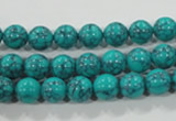 CTU1673 15.5 inches 8mm round synthetic turquoise beads