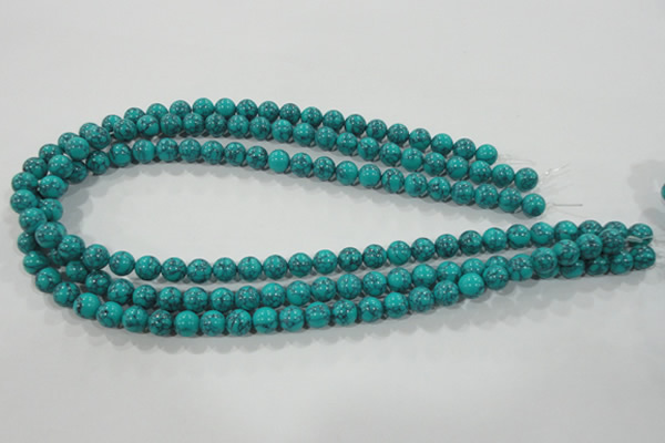 CTU1673 15.5 inches 8mm round synthetic turquoise beads