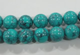 CTU1674 15.5 inches 10mm round synthetic turquoise beads