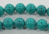 CTU1676 15.5 inches 14mm round synthetic turquoise beads