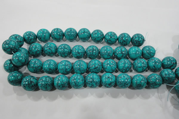 CTU1678 15.5 inches 18mm round synthetic turquoise beads