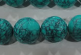 CTU1689 15.5 inches 20mm faceted round synthetic turquoise beads