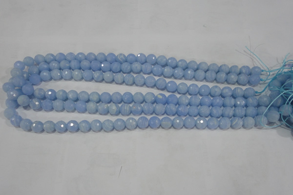 CTU1742 15.5 inches 6mm faceted round synthetic turquoise beads