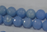 CTU1744 15.5 inches 10mm faceted round synthetic turquoise beads