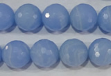 CTU1746 15.5 inches 14mm faceted round synthetic turquoise beads