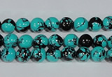 CTU1802 15.5 inches 6mm round synthetic turquoise beads