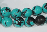 CTU1805 15.5 inches 12mm round synthetic turquoise beads