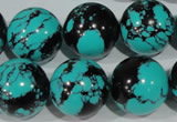 CTU1808 15.5 inches 18mm round synthetic turquoise beads