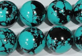 CTU1809 15.5 inches 20mm round synthetic turquoise beads