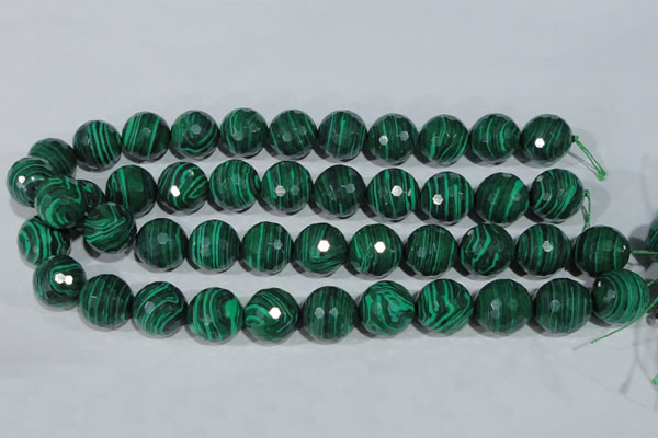 CTU1828 15.5 inches 18mm faceted round synthetic turquoise beads