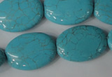 CTU1895 15.5 inches 18*25mm oval imitation turquoise beads