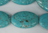 CTU1896 15.5 inches 20*30mm oval imitation turquoise beads