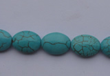 CTU19 15.5 inches 12*16mm oval blue turquoise strand beads Wholesale