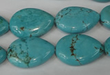 CTU1905 15.5 inches 18*25mm flat teardrop imitation turquoise beads