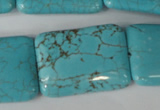 CTU1918 15.5 inches 22*30mm rectangle imitation turquoise beads