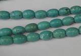 CTU1938 15.5 inches 6*9mm rice imitation turquoise beads