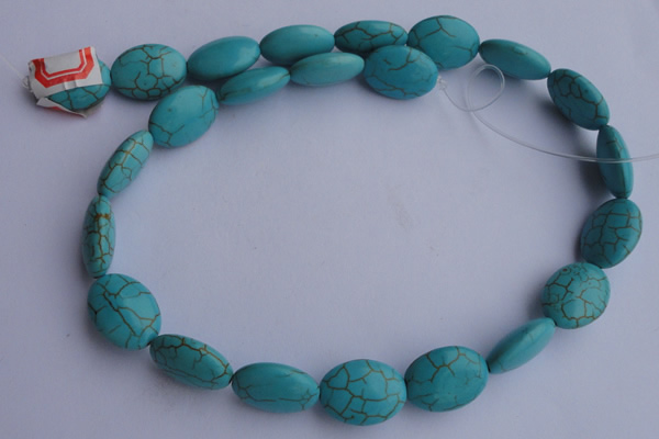 CTU22 15.5 inches 20*28mm oval blue turquoise strand beads Wholesale